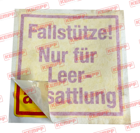 93434 Aufkleber  "Fallstütze! Nur f.Leerabs."